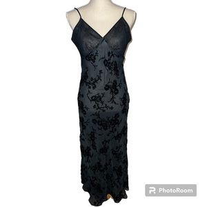 Chanteuse black slip dress